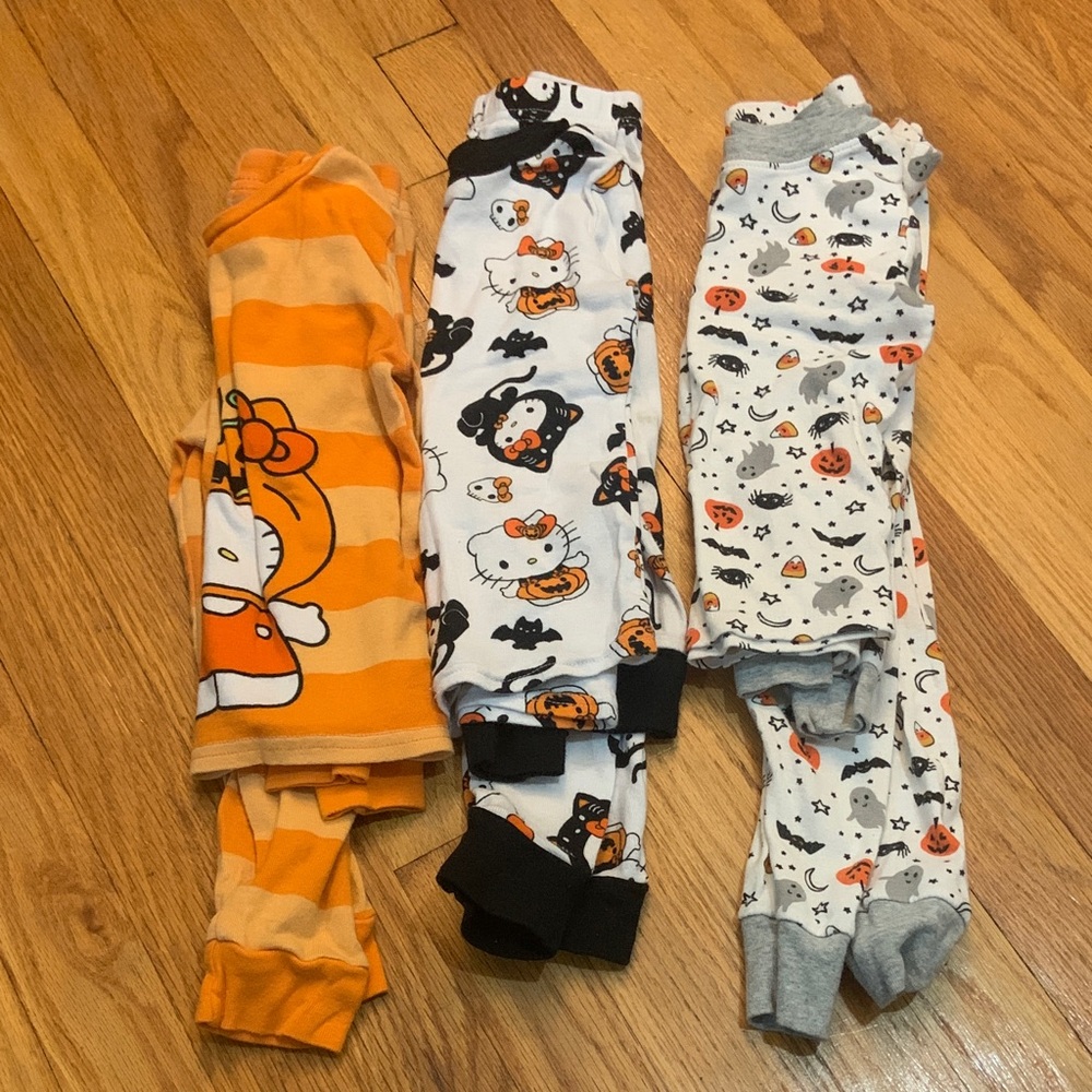 Lot Bundle 4T Toddler Halloween Themed Pajama Sets